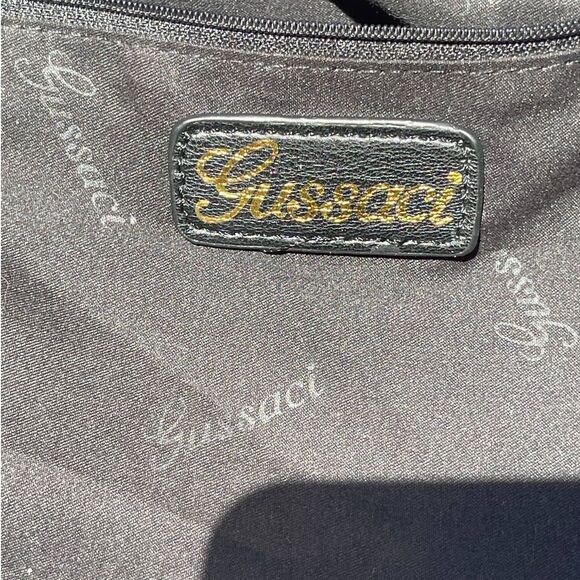 Gussaci Black Polyurethane Hobo Casual Satchel Medium - Picture 9 of 10